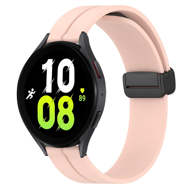 For Samsung Galaxy Watch 5 40mm 20mm Solid Color Magnetic Clasp Silicone Watch Band
