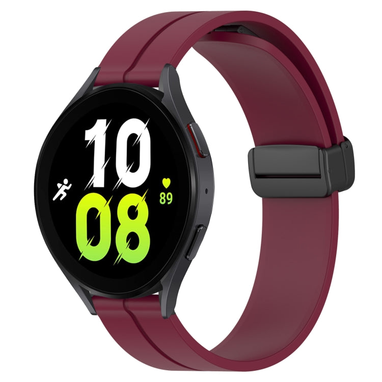For Samsung Galaxy Watch 5 40mm 20mm Solid Color Magnetic Clasp Silicone Watch Band