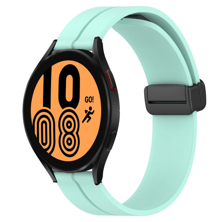 For Samsung Galaxy Watch4 40mm 20mm Solid Color Magnetic Clasp Silicone Watch Band
