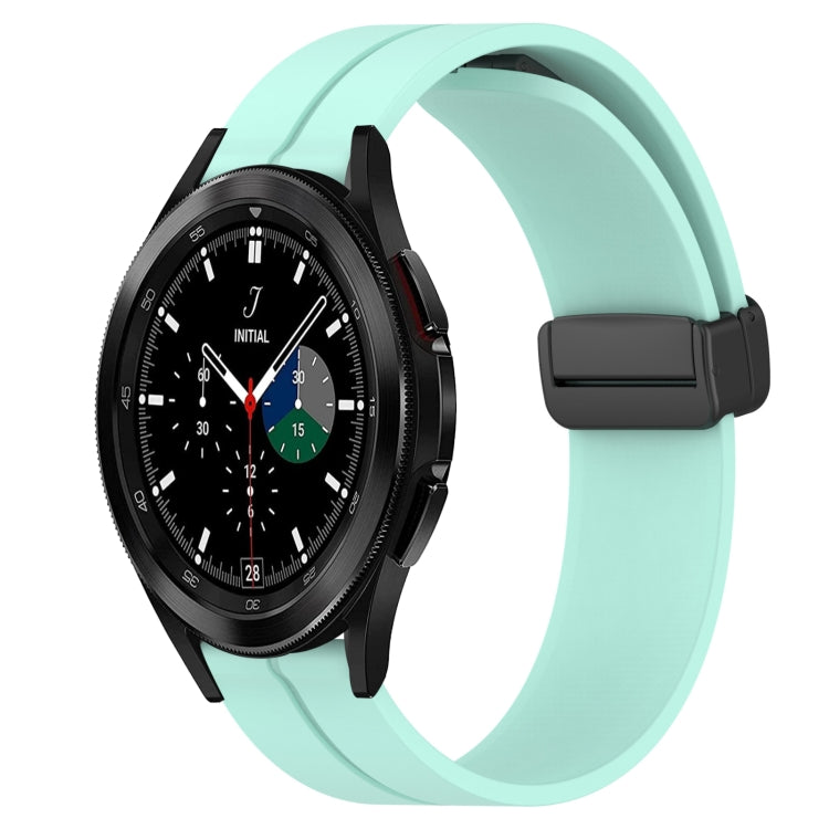 For Samsung  Galaxy Watch4 Classic 42mm 20mm Solid Color Magnetic Clasp Silicone Watch Band