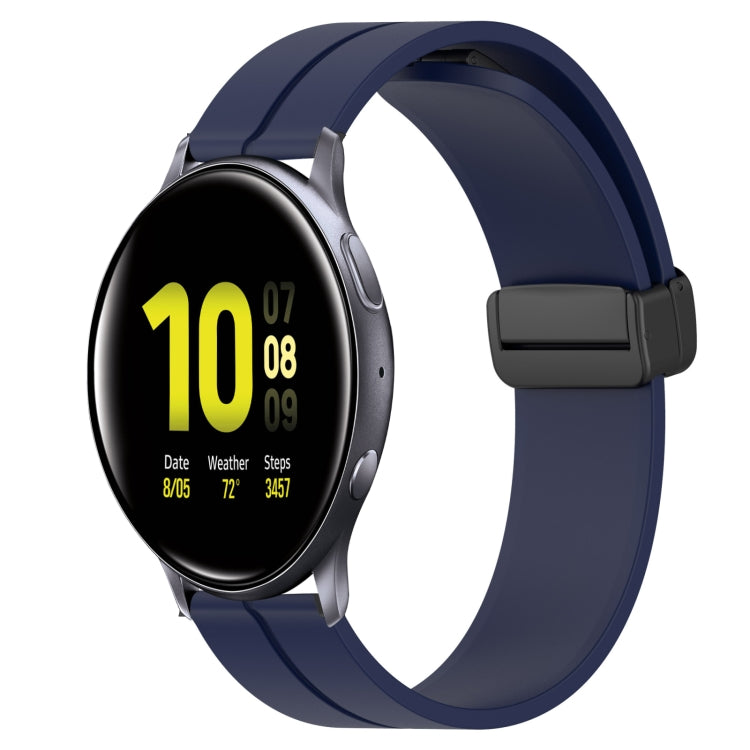 For Samsung Galaxy Watch Active2 40mm 20mm Solid Color Magnetic Clasp Silicone Watch Band