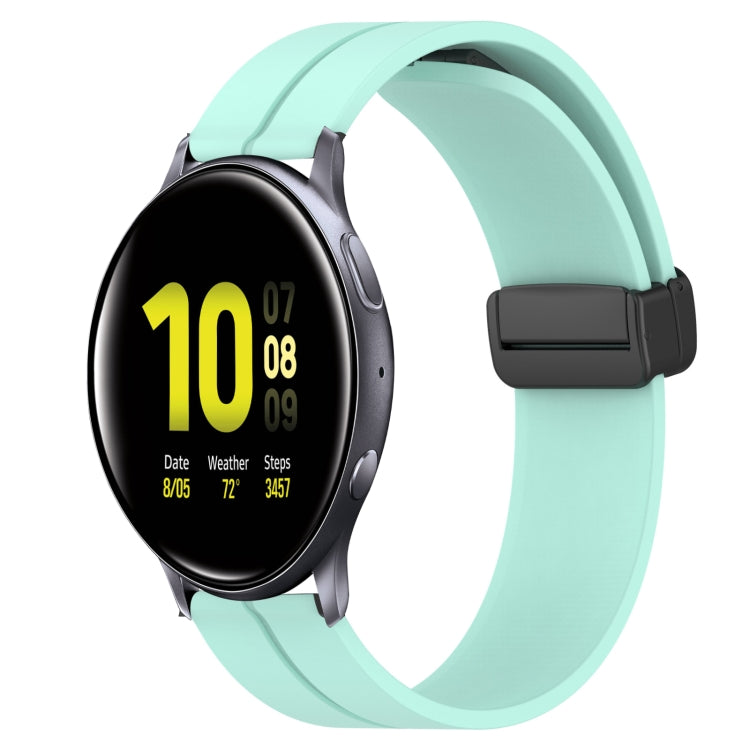 For Samsung Galaxy Watch Active2 44mm 20mm Solid Color Magnetic Clasp Silicone Watch Band