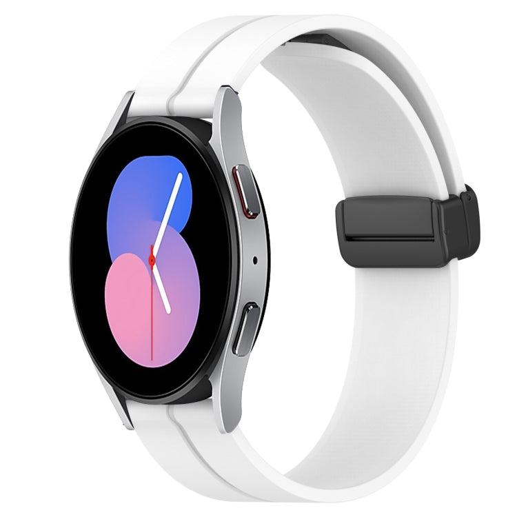 For Samsung Galaxy Watch 42mm 20mm Solid Color Magnetic Clasp Silicone Watch Band