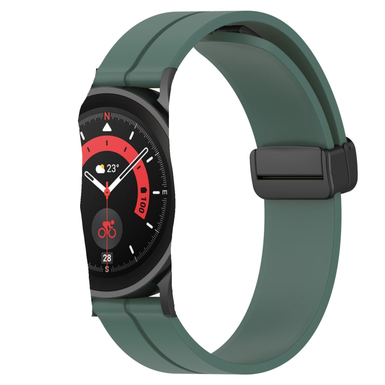 For Samsung Galaxy Watch 42mm 20mm Solid Color Magnetic Clasp Silicone Watch Band