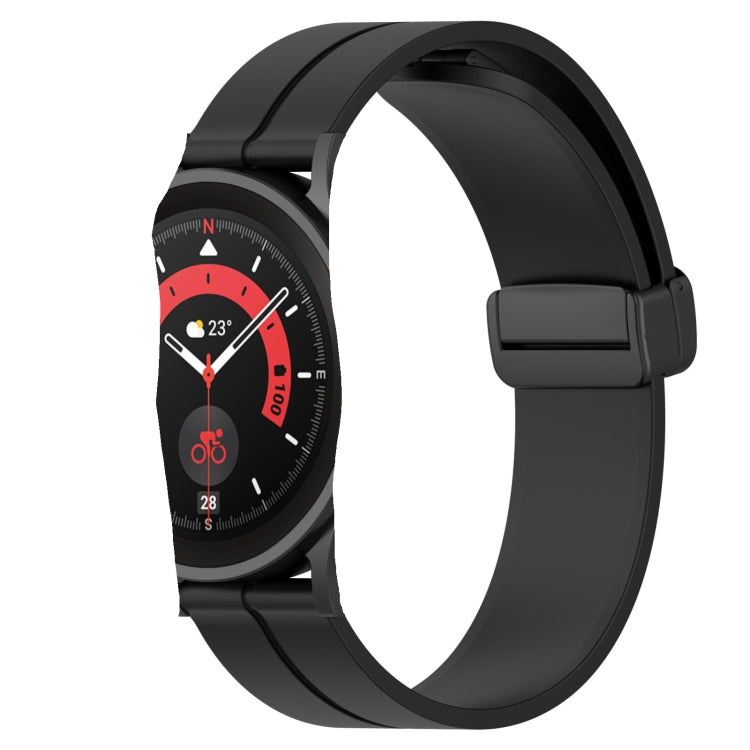 For Samsung Galaxy Watch 42mm 20mm Solid Color Magnetic Clasp Silicone Watch Band