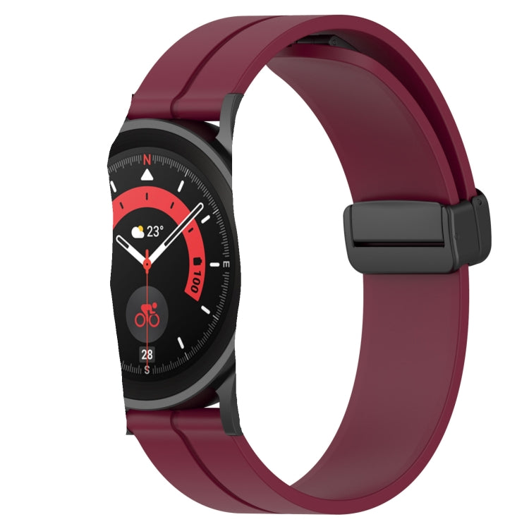 For Samsung Galaxy Watch 42mm 20mm Solid Color Magnetic Clasp Silicone Watch Band