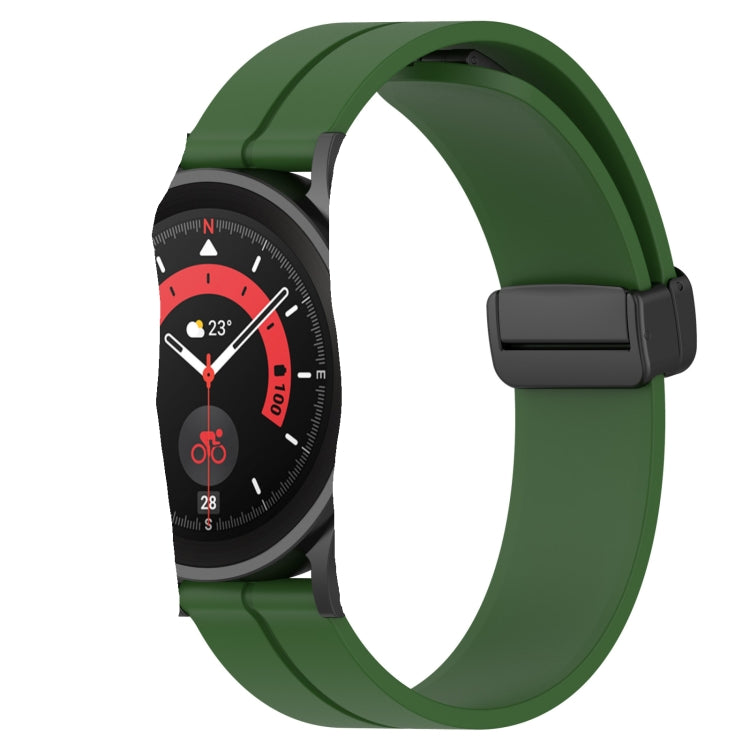 For Samsung Galaxy Watch 42mm 20mm Solid Color Magnetic Clasp Silicone Watch Band