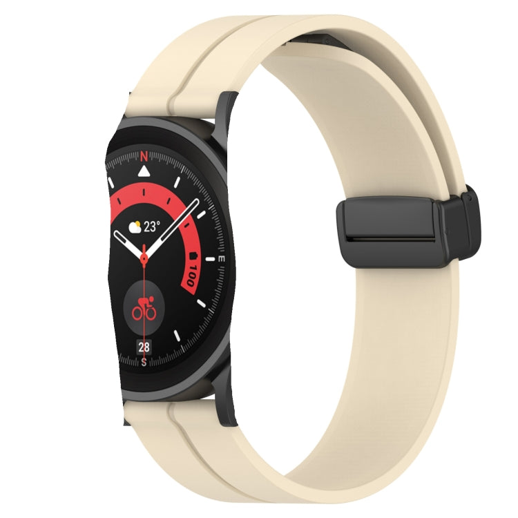 For Samsung Galaxy Watch 42mm 20mm Solid Color Magnetic Clasp Silicone Watch Band