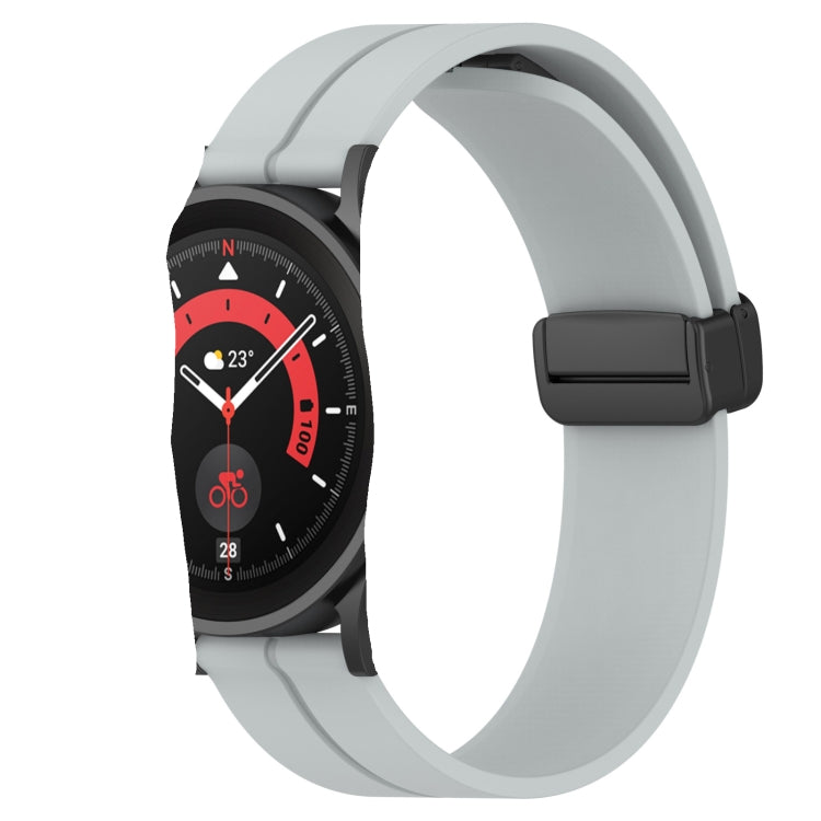 For Samsung Galaxy Watch 42mm 20mm Solid Color Magnetic Clasp Silicone Watch Band