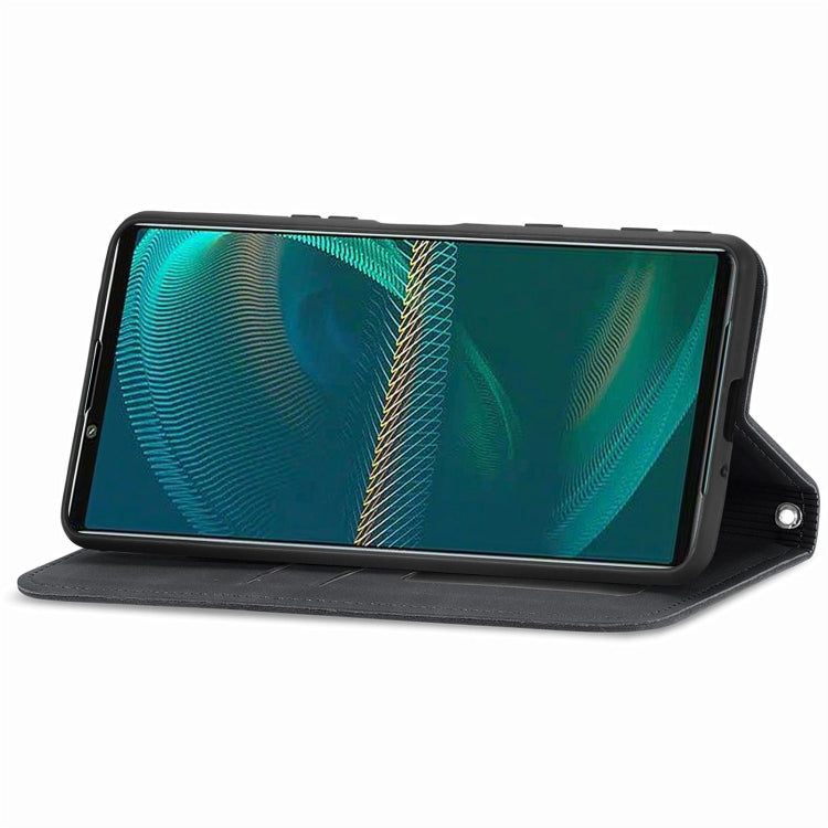 For Sony Xperia 5 IV Retro Skin Feel Magnetic Leather Phone Case