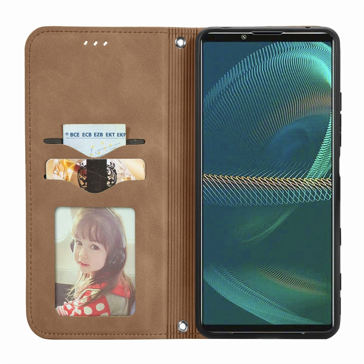 For Sony Xperia 5 IV Retro Skin Feel Magnetic Leather Phone Case