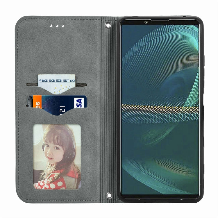 For Sony Xperia 5 IV Retro Skin Feel Magnetic Leather Phone Case