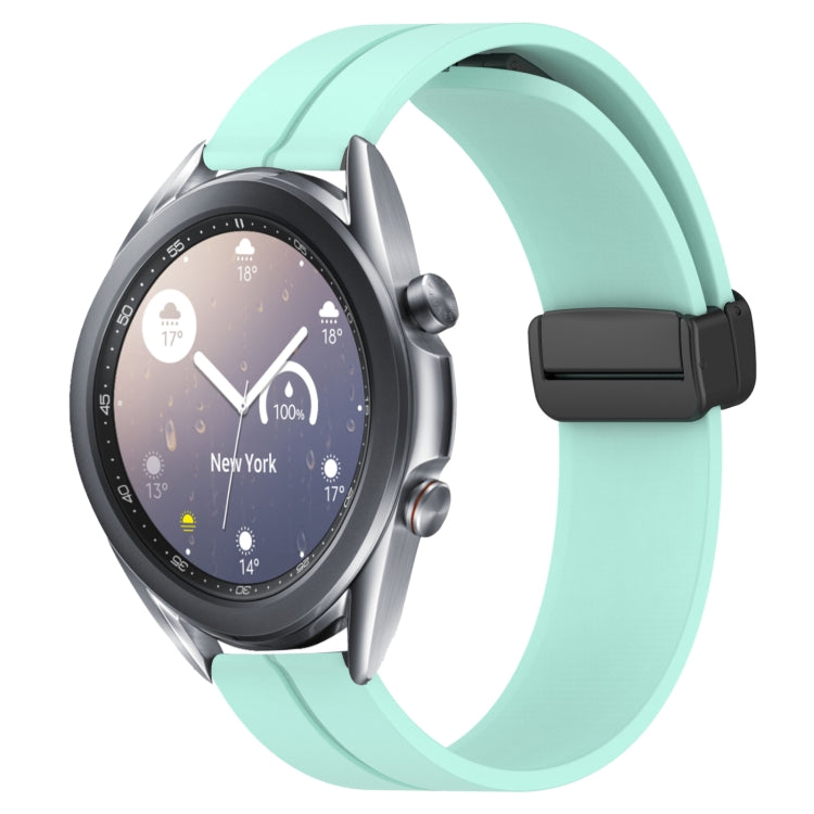 For Samsung Galaxy Watch3 45mm 22mm Solid Color Magnetic Clasp Silicone Watch Band