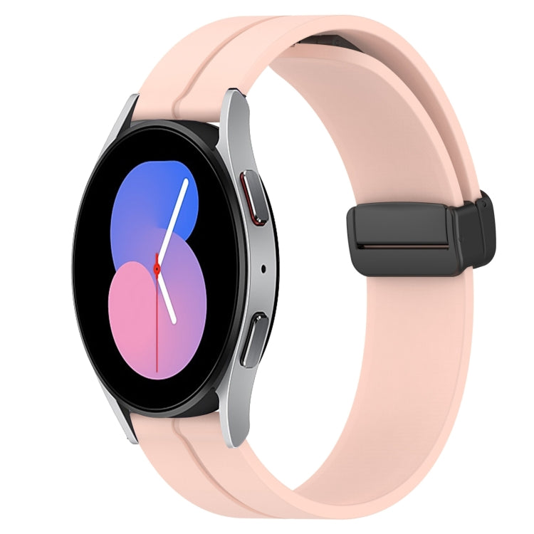 For Samsung Galaxy Watch 46mm 22mm Solid Color Magnetic Clasp Silicone Watch Band