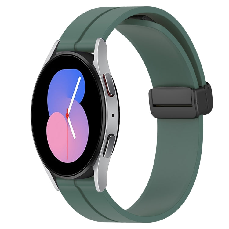 For Samsung Galaxy Watch 46mm 22mm Solid Color Magnetic Clasp Silicone Watch Band