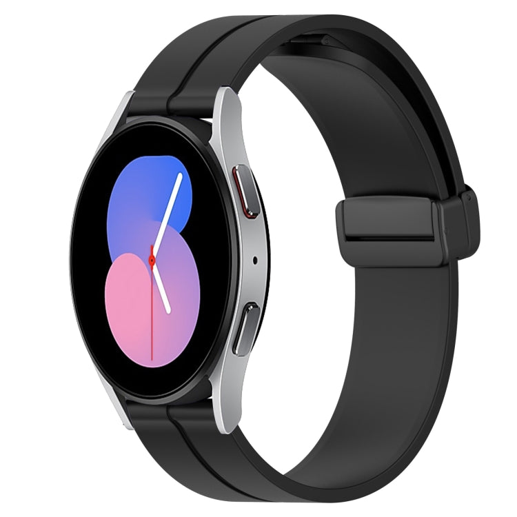 For Samsung Galaxy Watch 46mm 22mm Solid Color Magnetic Clasp Silicone Watch Band