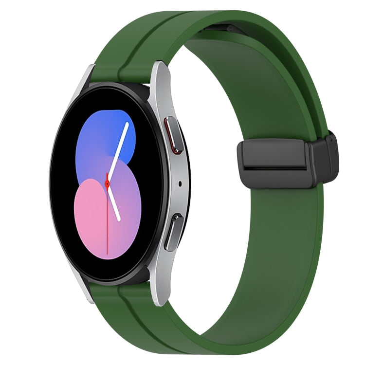 For Samsung Galaxy Watch 46mm 22mm Solid Color Magnetic Clasp Silicone Watch Band