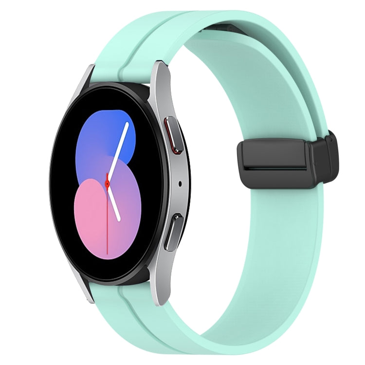 For Samsung Galaxy Watch 46mm 22mm Solid Color Magnetic Clasp Silicone Watch Band
