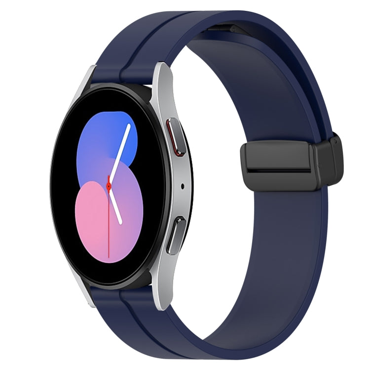 For Samsung Galaxy Watch 46mm 22mm Solid Color Magnetic Clasp Silicone Watch Band