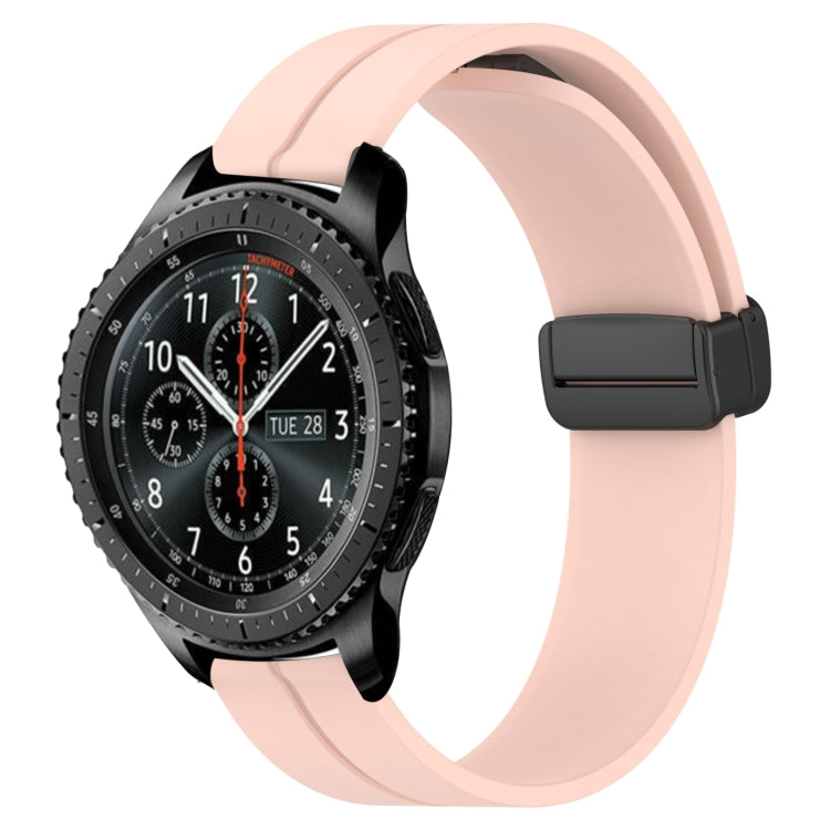 For Samsung Gear S3 Frontier 22mm Solid Color Magnetic Clasp Silicone Watch Band