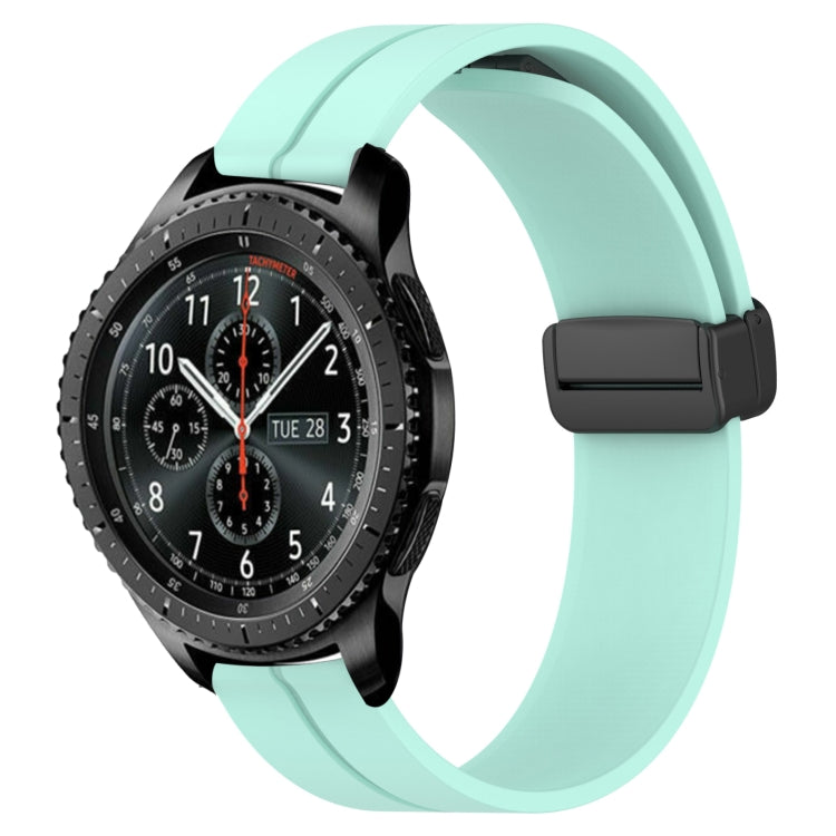 For Samsung Gear S3 Frontier 22mm Solid Color Magnetic Clasp Silicone Watch Band
