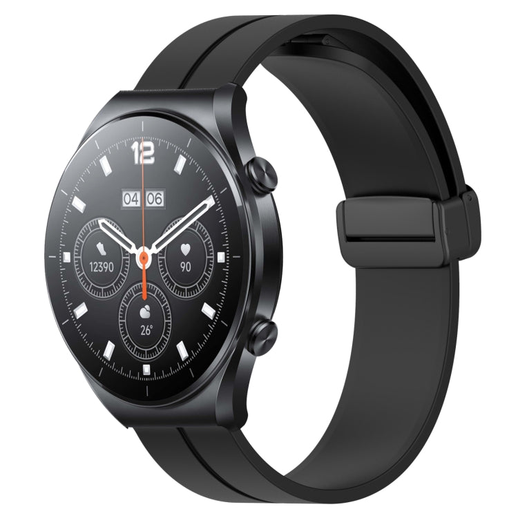 For Xiaomi MI Watch S1 22mm Solid Color Magnetic Clasp Silicone Watch Band