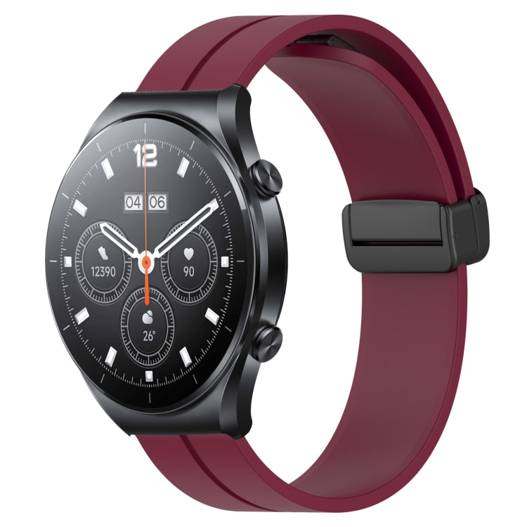 For Xiaomi MI Watch S1 22mm Solid Color Magnetic Clasp Silicone Watch Band