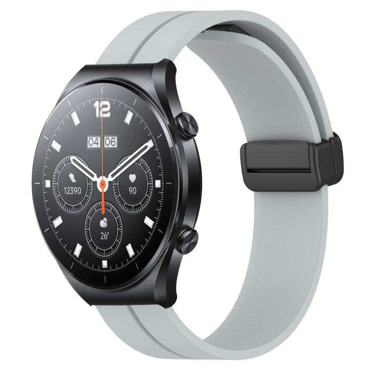 For Xiaomi MI Watch S1 22mm Solid Color Magnetic Clasp Silicone Watch Band