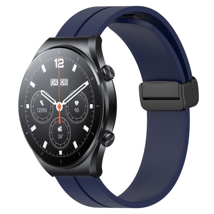 For Xiaomi MI Watch S1 22mm Solid Color Magnetic Clasp Silicone Watch Band