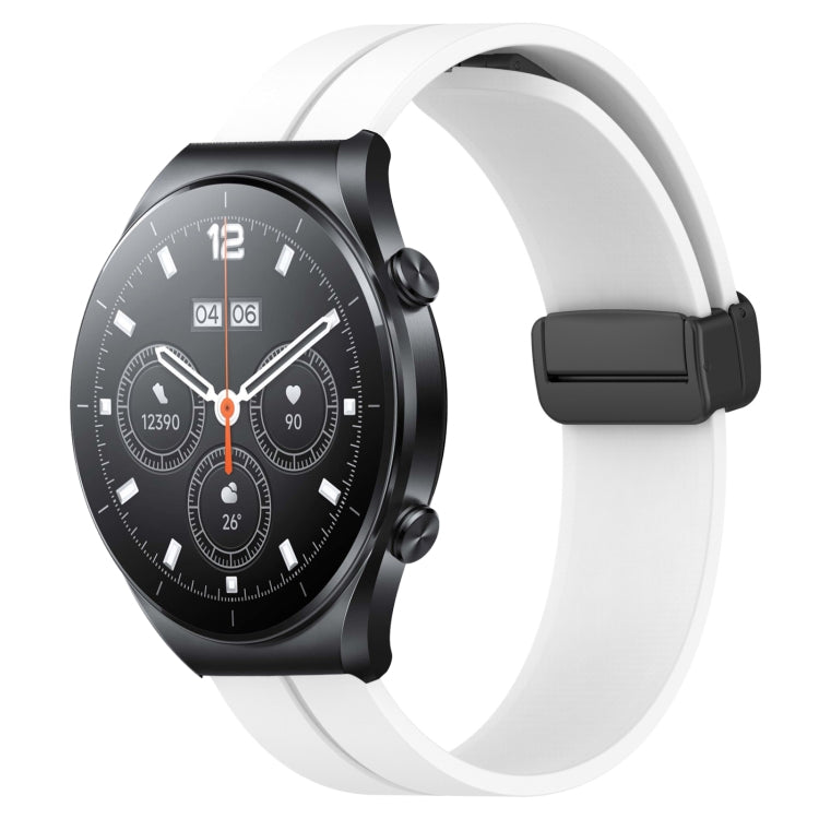 For Xiaomi MI Watch S1 Pro 22mm Solid Color Magnetic Clasp Silicone Watch Band