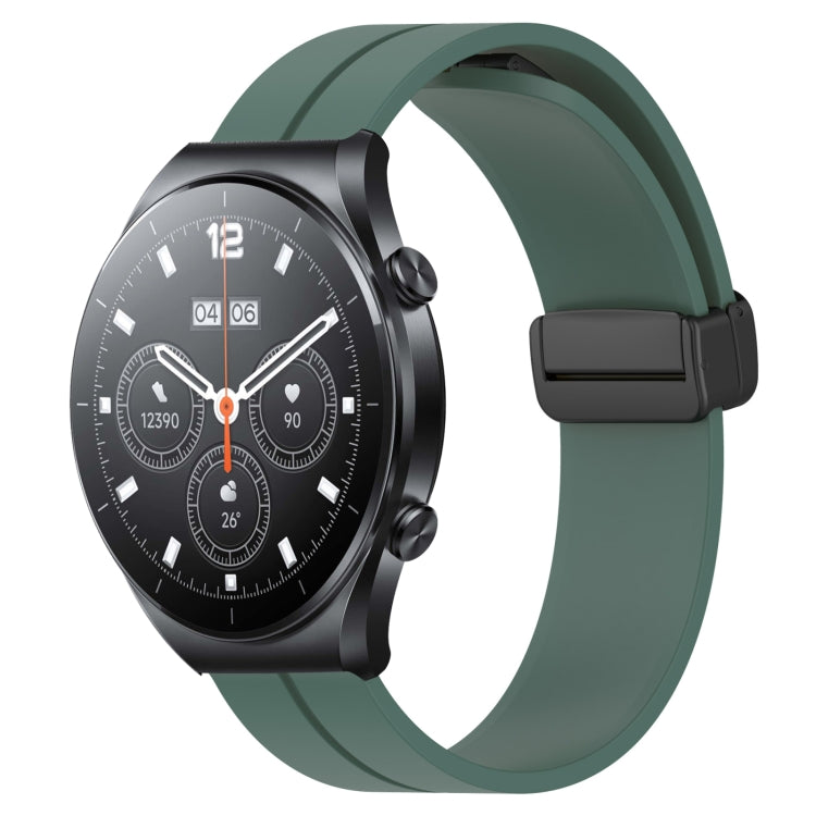 For Xiaomi MI Watch S1 Pro 22mm Solid Color Magnetic Clasp Silicone Watch Band