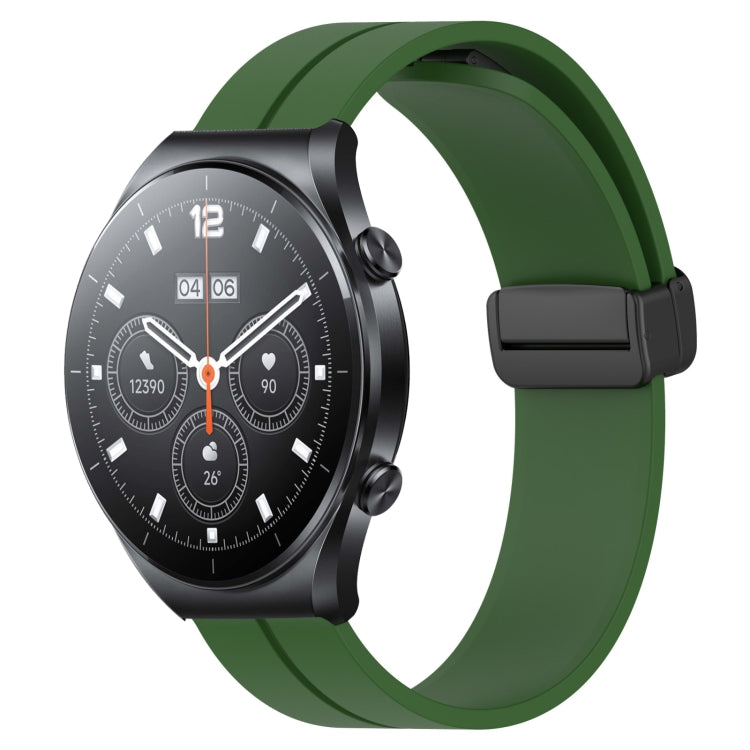 For Xiaomi MI Watch S1 Pro 22mm Solid Color Magnetic Clasp Silicone Watch Band