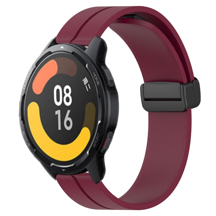 For Xiaomi MI Watch Color 2 22mm Solid Color Magnetic Clasp Silicone Watch Band