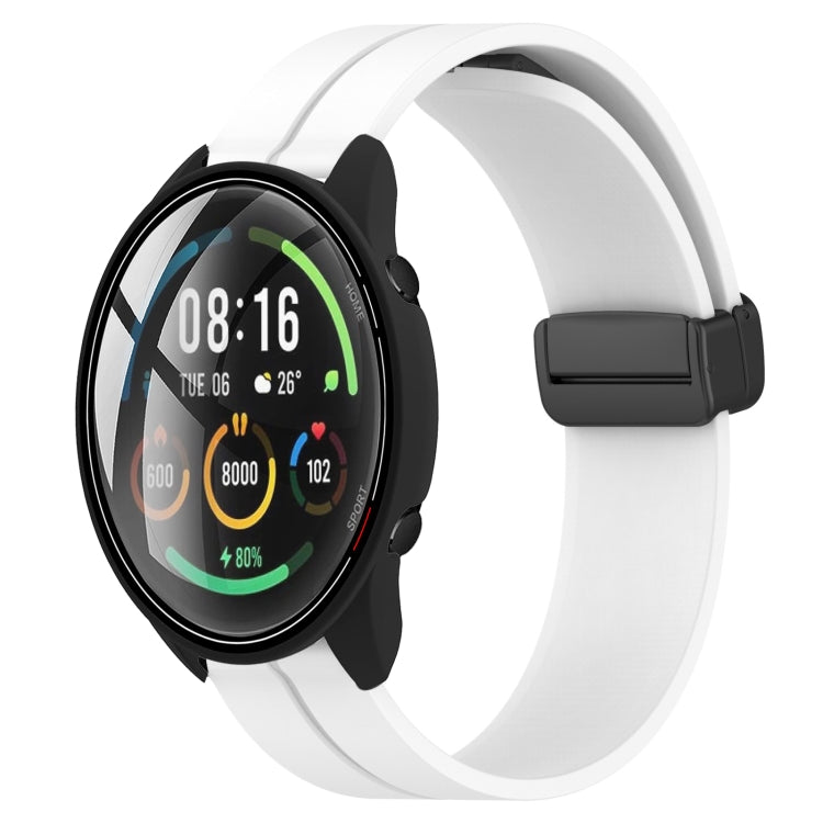 For Xiaomi MI Watch Color 22mm Solid Color Magnetic Clasp Silicone Watch Band
