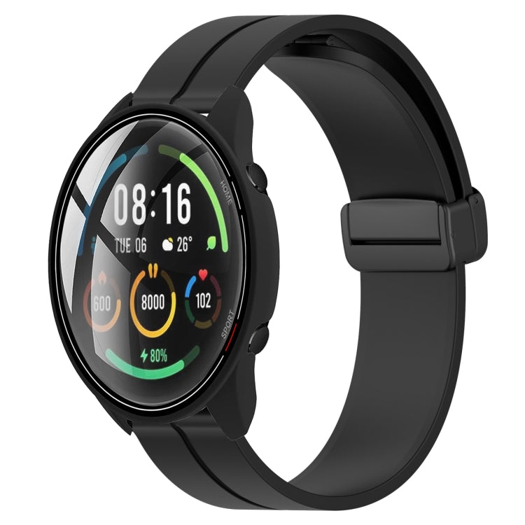 For Xiaomi MI Watch Color 22mm Solid Color Magnetic Clasp Silicone Watch Band