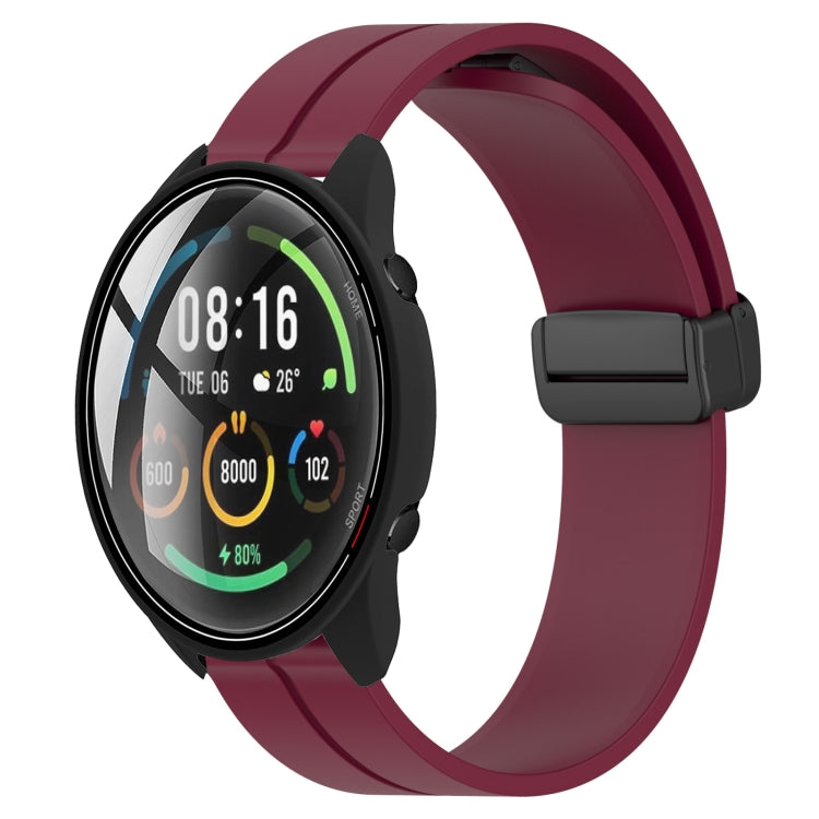 For Xiaomi MI Watch Color 22mm Solid Color Magnetic Clasp Silicone Watch Band