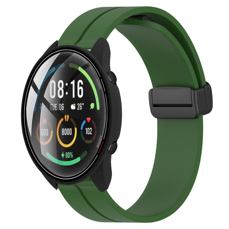 For Xiaomi MI Watch Color 22mm Solid Color Magnetic Clasp Silicone Watch Band