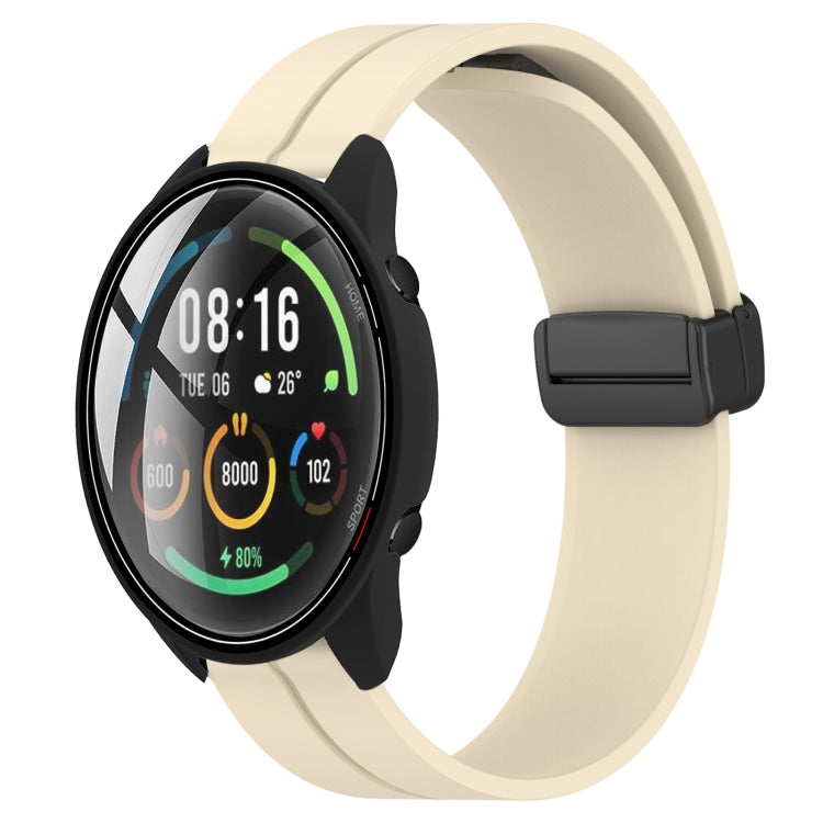 For Xiaomi MI Watch Color 22mm Solid Color Magnetic Clasp Silicone Watch Band