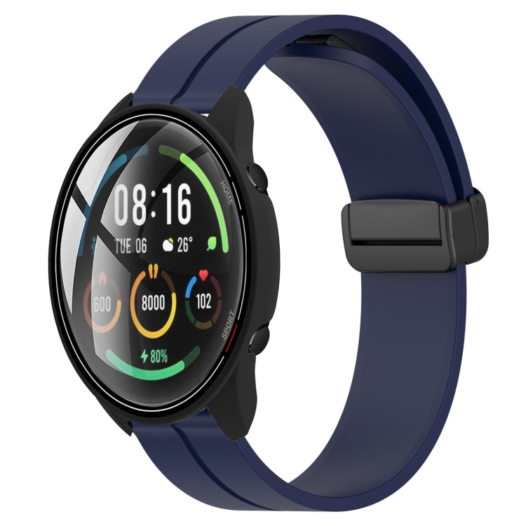 For Xiaomi MI Watch Color 22mm Solid Color Magnetic Clasp Silicone Watch Band