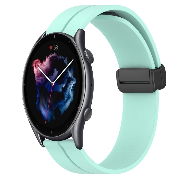 For Amazfit GTR 3 22mm Solid Color Magnetic Clasp Silicone Watch Band