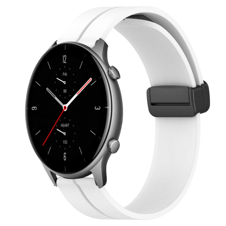 For Amazfit GTR 2e 22mm Solid Color Magnetic Clasp Silicone Watch Band