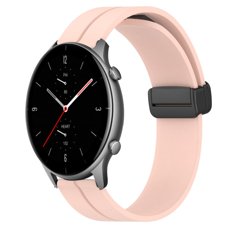 For Amazfit GTR 2e 22mm Solid Color Magnetic Clasp Silicone Watch Band