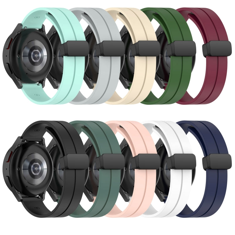 For Amazfit GTR 2e 22mm Solid Color Magnetic Clasp Silicone Watch Band