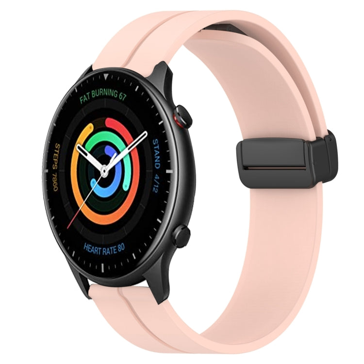 For Amazfit GTR 2 22mm Solid Color Magnetic Clasp Silicone Watch Band