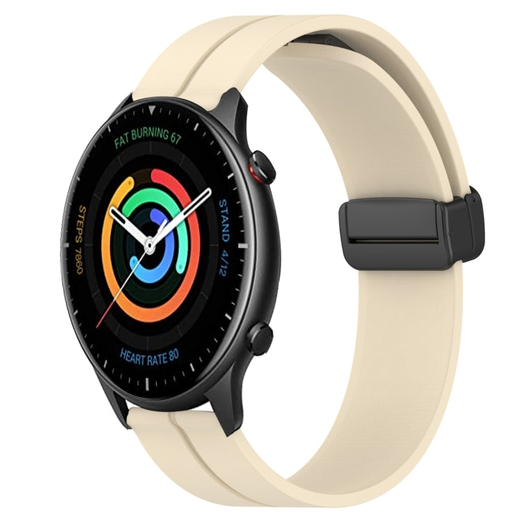 For Amazfit GTR 2 22mm Solid Color Magnetic Clasp Silicone Watch Band