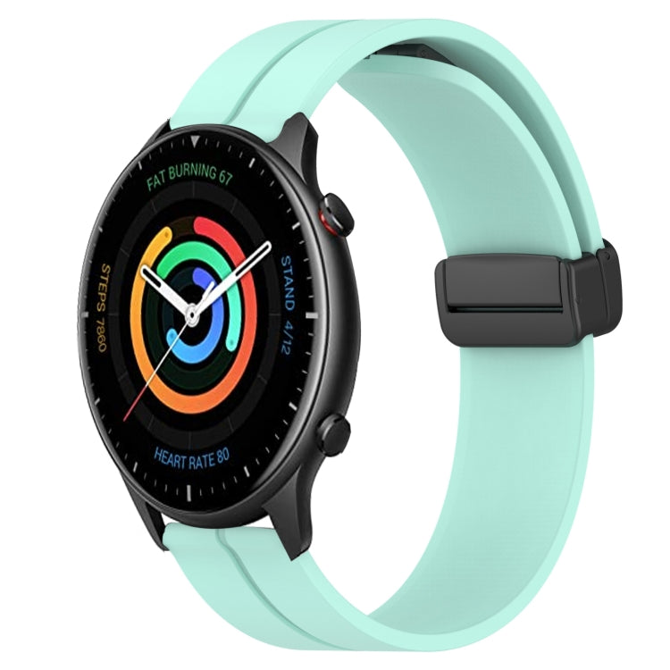 For Amazfit GTR 2 22mm Solid Color Magnetic Clasp Silicone Watch Band
