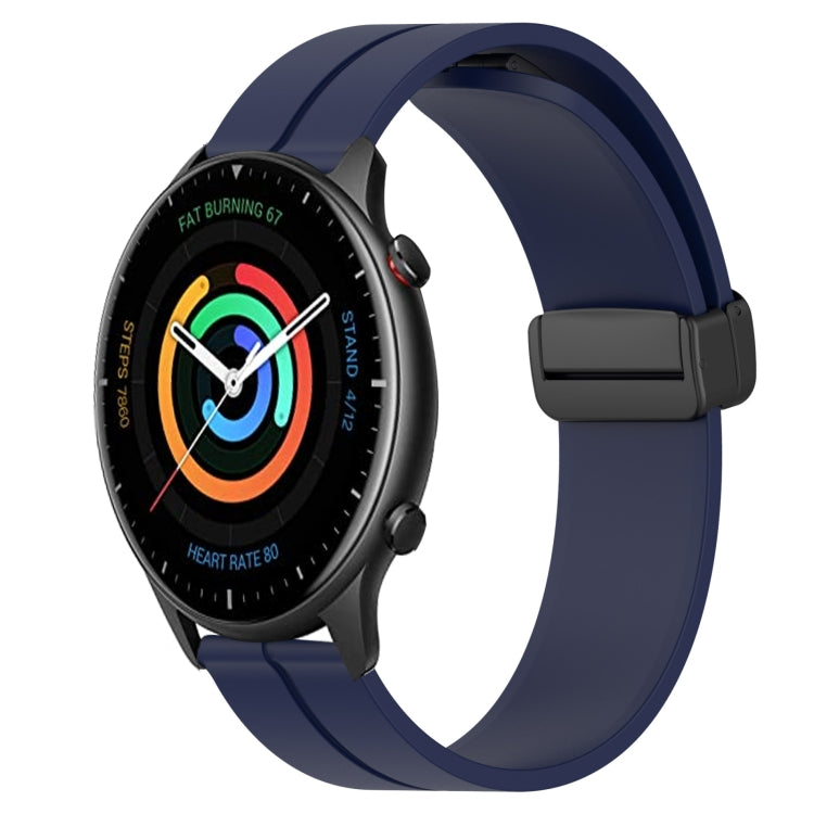 For Amazfit GTR 2 22mm Solid Color Magnetic Clasp Silicone Watch Band
