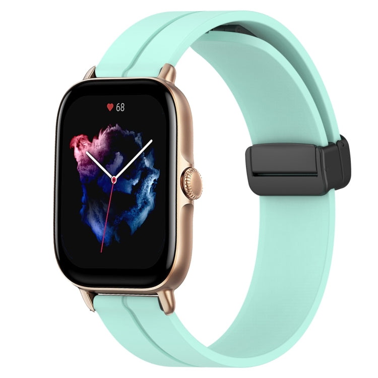 For Amazfit 3 22mm Solid Color Magnetic Clasp Silicone Watch Band