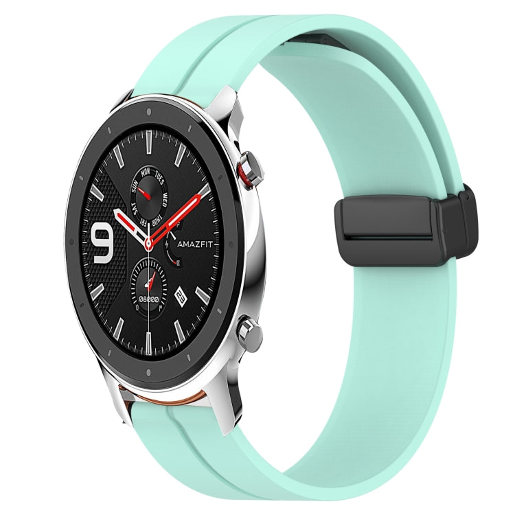 For Amazfit GTR 47mm 22mm Solid Color Magnetic Clasp Silicone Watch Band