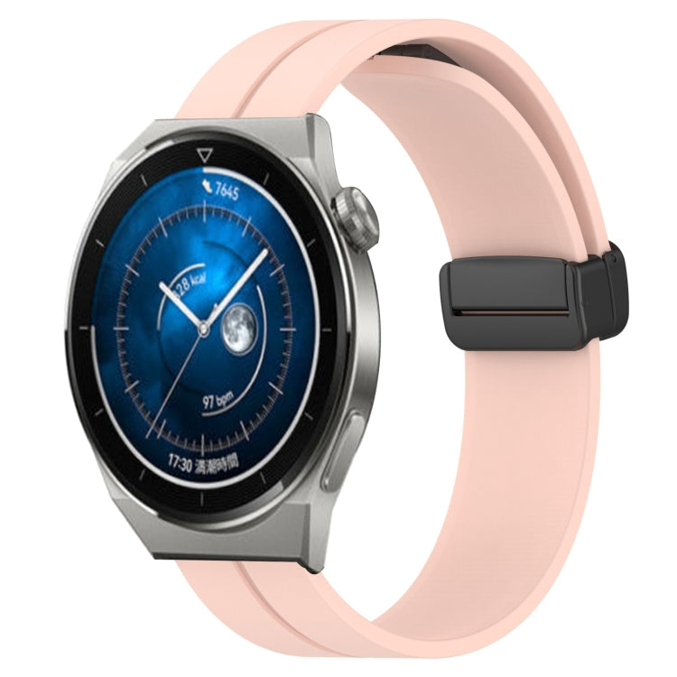 For Huawei Watch GT3 Pro 46mm 22mm Solid Color Magnetic Clasp Silicone Watch Band